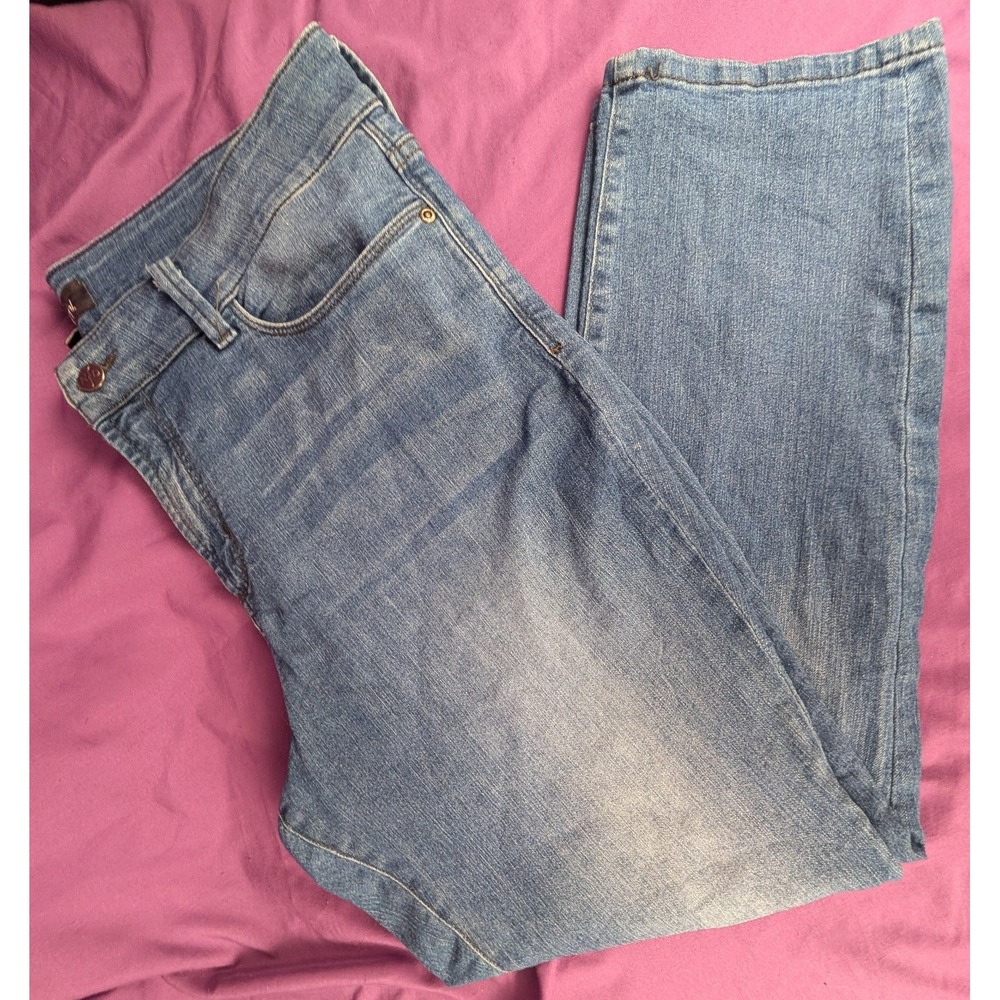NYDJ Marilyn Straight Leg Jeans Womens Size 16 High Rise Lift Tuck Denim Pants